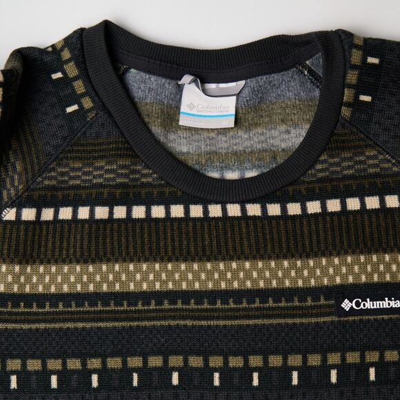 Columbia Women’s M Geometric Fleece Pullover Sweater Weather Multicolor Crewneck - Picture 3 of 7